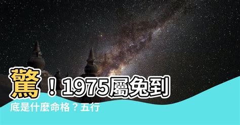 1975屬什麼|【1975年命五行屬性】75生肖兔是什麼命1975屬兔人一生運勢 